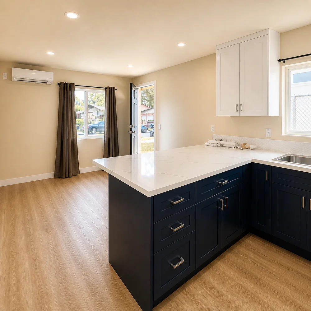 Custom ADU Construction with Contemporary Interior Finishes, Chatsworth, CA, by KM Builders