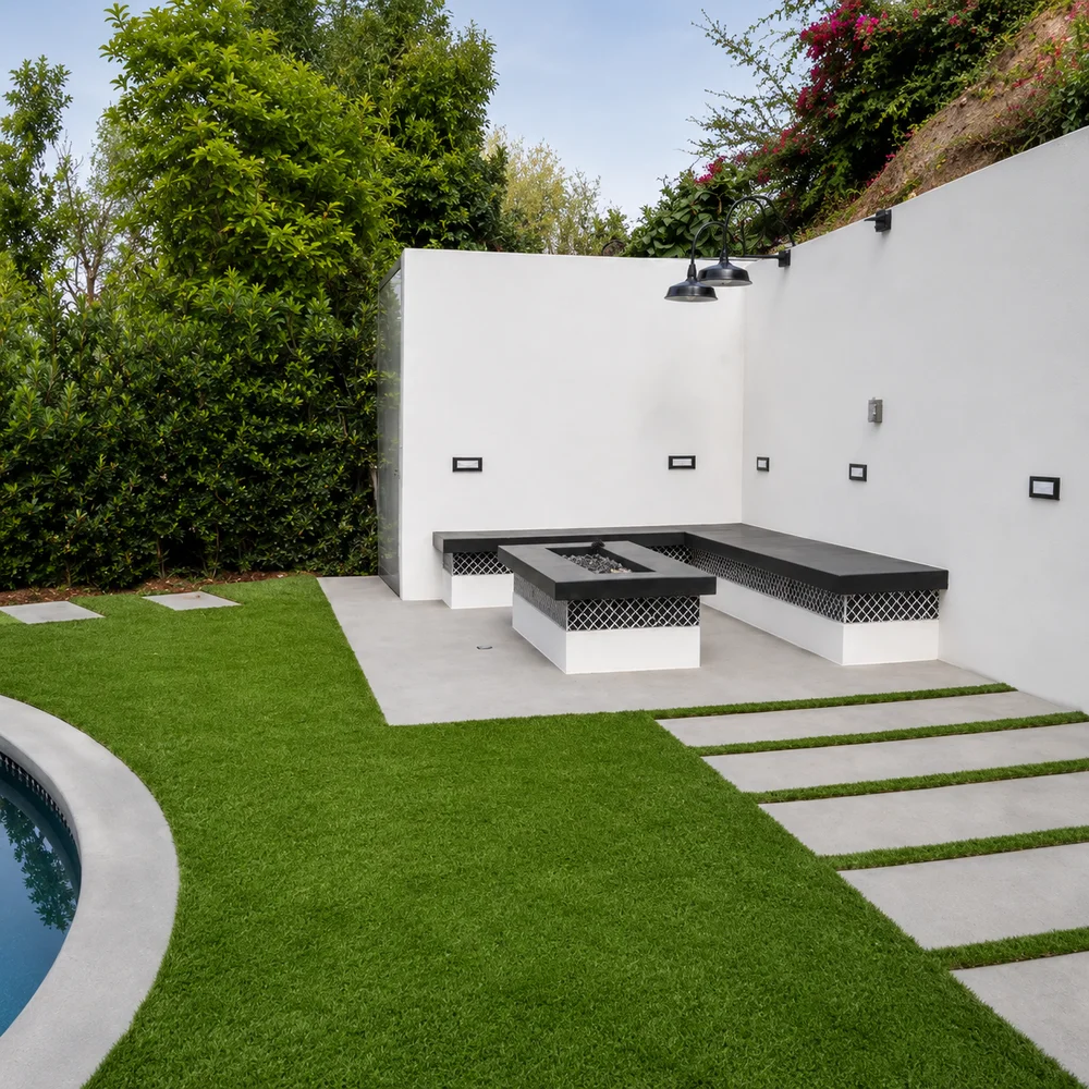Luxury Backyard Remodel With Pool & Outdoor Kitchen, Encino, CA, by KM Builders