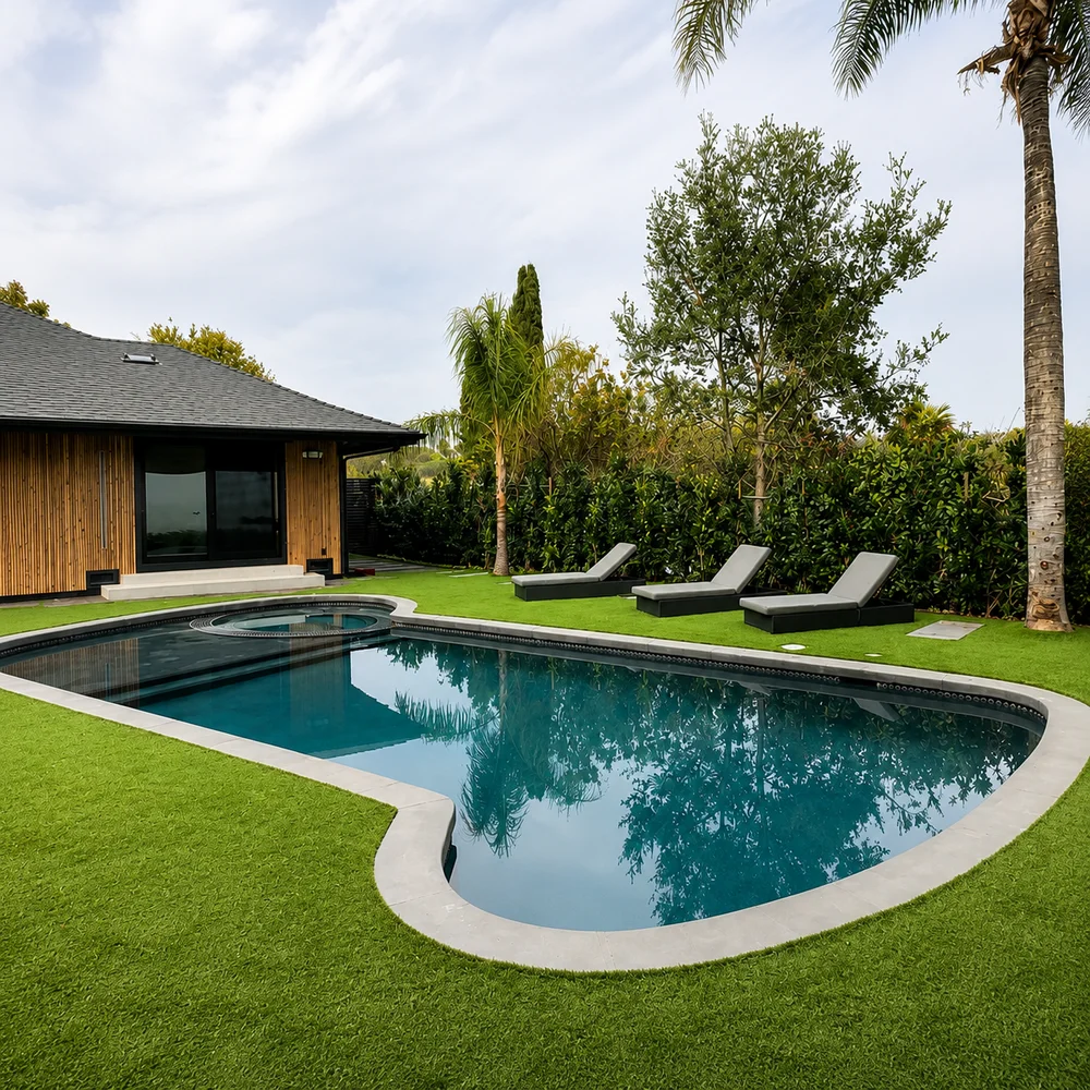 Luxury Backyard Remodel With Pool & Outdoor Kitchen, Encino, CA, by KM Builders