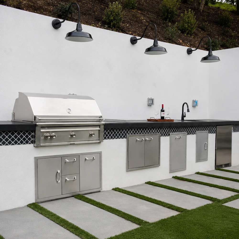 Luxury Backyard Remodel With Pool & Outdoor Kitchen, Encino, CA, by KM Builders