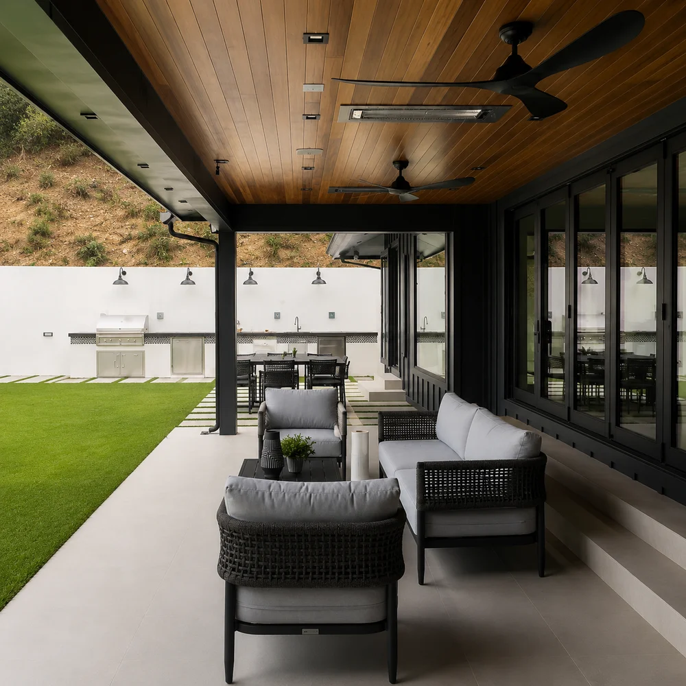 Luxury Backyard Remodel With Pool & Outdoor Kitchen, Encino, CA, by KM Builders